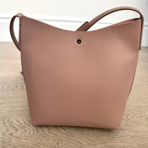 SAMARA vegan leather medium crossbody/shoulder bag color- peony - Picture 6 of 16